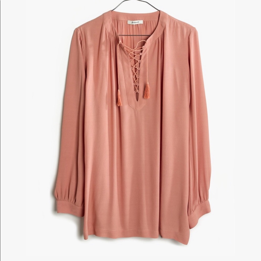 Madewell Lace Up Blouse